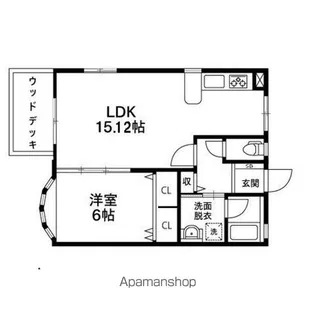 ウッディランド参番館【105号室】の間取り