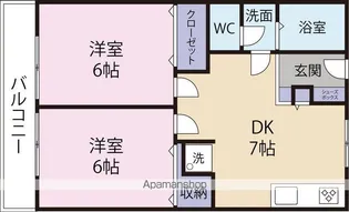 レジデンスジョイ【1階】の間取り