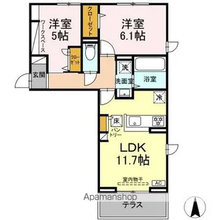 モルトベーネII【1階】の間取り