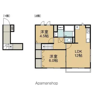 CASA OLIVE【201号室】の間取り