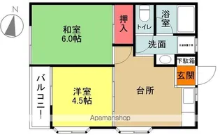 コーポサンハイツ【102号室】の間取り