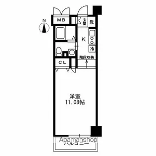 レジディア上野御徒町【6階】の間取り