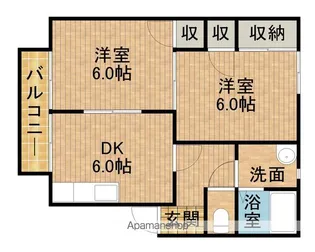 サンS八楠【2階】の間取り