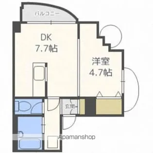 プレサント平和通Ⅱ【605号室】の間取り