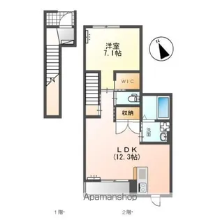 レジデンス麦(RESIDENCE麦)【2階】の間取り