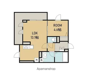LUANA・AIR・RESIDENCE宮町【2階】の間取り