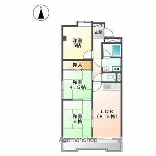 リバーサイドL1【4階】の間取り