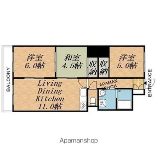 メゾンド山の手【5階】の間取り