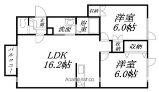 メゾンドフラッシュⅡ【201号室】の間取り
