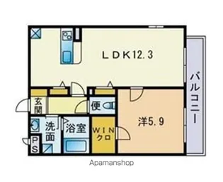 ミモザハウスⅡ【101号室】の間取り