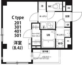 リブリ・クレヨン【501号室】の間取り