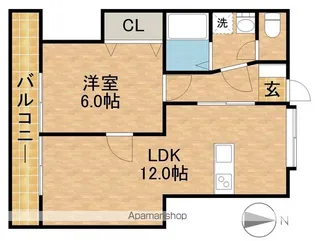 コーポラスヤマト【1階】の間取り