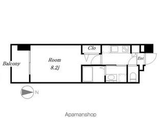 パルティール名駅北【9階】の間取り