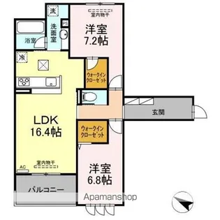 BRIGHTEST船越【1階】の間取り