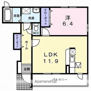 ユーハイムⅢ【1階】の間取り