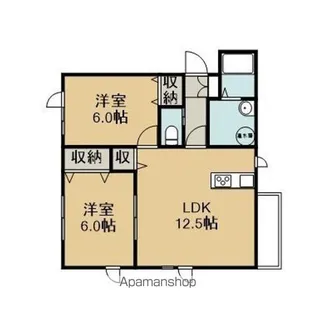 ヴェルデ【202号室】の間取り