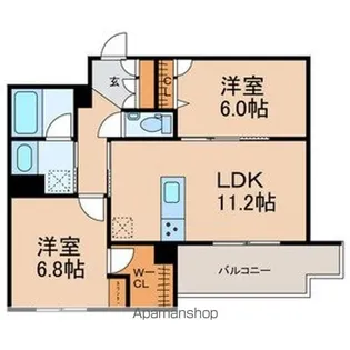 GRANDY VILLA OHTAKANOMORI Ⅱ【2階】の間取り