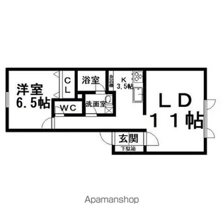 フレスポ東陵【1-A号室】の間取り