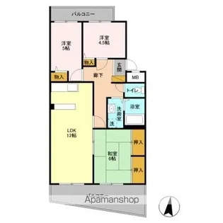 エコガーデン C棟【3階】の間取り