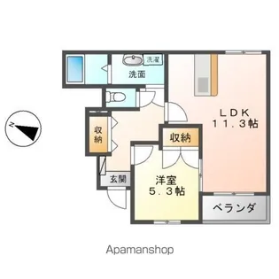 ラ・ジヴェルニー【1階】の間取り