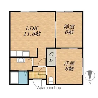 ハイツ花園【2階】の間取り