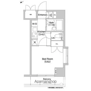 コンフォリア芝浦キャナル【6階】の間取り
