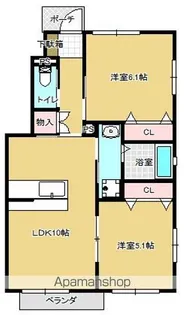 ディアコート・郭内A棟【1階】の間取り