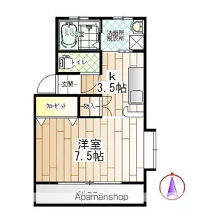 JULIET【201号室】の間取り