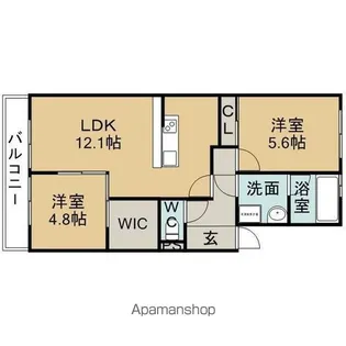第二サンハイツ大森【2階】の間取り