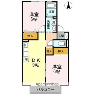 エクレール美濃屋 B【1階】の間取り