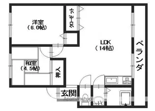 コーポ木下【4階】の間取り