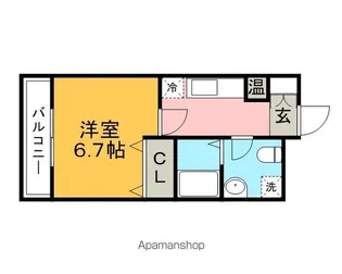 ガーデンヒルズマリア前【107号室】の間取り