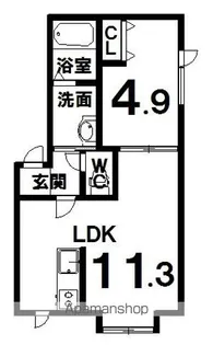 REGALO(レガーロ)【105号室】の間取り