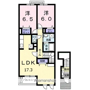 ブルースカイ幸和Ⅰ【2階】の間取り