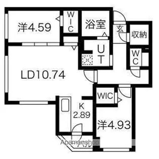 コローレ山鼻【5階】の間取り