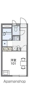 レオパレス南向【2階】の間取り