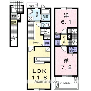 シックラベール【2階】の間取り