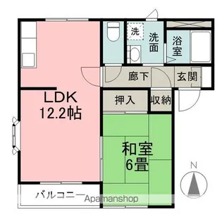 アド・ザックス本町2番館【2階】の間取り