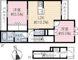 アーバンドエル駒込【203号室】の間取り