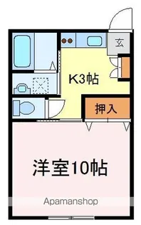 ハイツ瀬戸(江頭)【203号室】の間取り