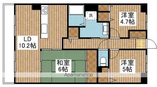 ヴェルビュ南笹口【312号室】の間取り