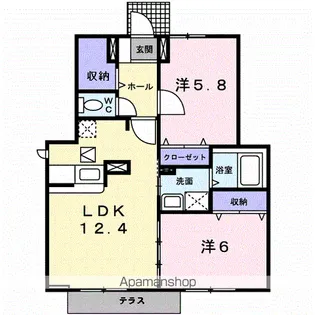 グラン・ドミール【1階】の間取り