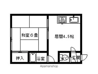 カレッジハウス若葉NO.3【1階】の間取り
