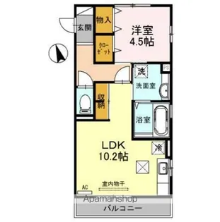 グレイス B棟【1階】の間取り