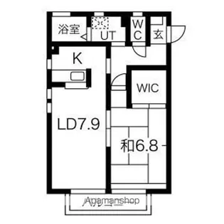 シャンテ中新【2階】の間取り