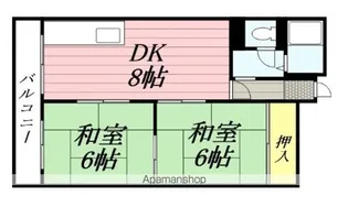 日の丸ハイツ【4階】の間取り