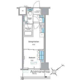 ルフォンプログレ赤塚【4階】の間取り