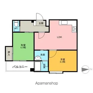 セゾン四日市【7C号室】の間取り