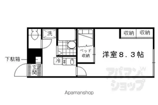 レオパレスヴィルヌーブ醍醐【201号室】の間取り
