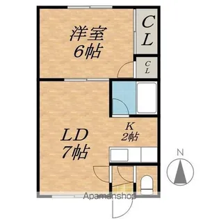 エスレイア西16条【2階】の間取り